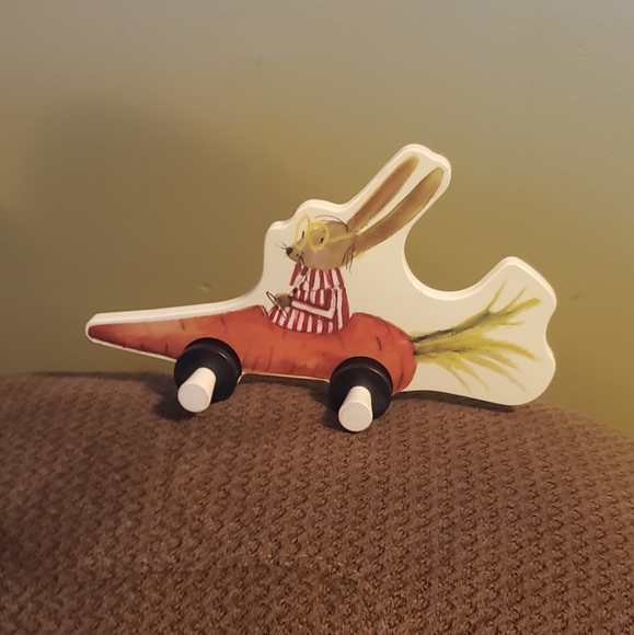 Coat hanger Carrot Car Bunny Rabbit child room small coat towel rack - Picture 3 of 10